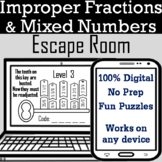Improper Fractions and Mixed Numbers Activity: Digital Esc