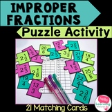Improper Fractions and Mixed Numbers Matching Puzzles