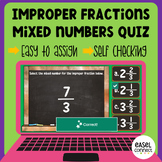 Improper Fractions and Mixed Numbers Quiz 