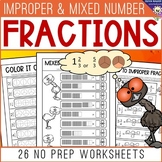 Improper fractions and mixed number - converting fractions
