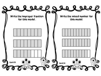 Improper and Mixed Number Fraction Activity and Worksheet Bundle
