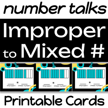 Preview of Improper to Mixed Number: Pattern Number Talks (PRINTABLE)