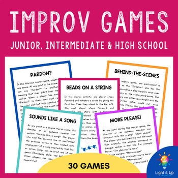 Preview of Improv Drama Games (Junior/Intermediate/High School)