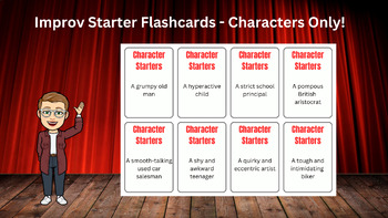 Preview of Improv Starter Flashcards - Characters Only! - Digital Resource