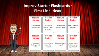 Preview of Improv Starter Flashcards - First Lines Only! - Digital Resource