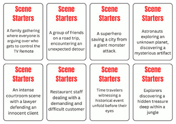 Preview of Improv Starters Flashcards - Digital Resource