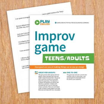 Preview of Improv game for teens/adults