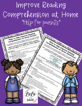 Preview of Parent Help at Home--Improve Reading Comprehension at Home