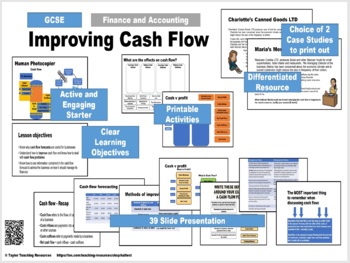 Preview of Improving Cash Flow - Cashflow Forecasts Lesson 2 - GCSE Business - Full Lesson
