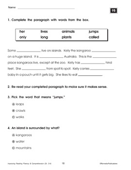 Improving Reading Fluency & Comprehension (Grades 3-4) | Engaging Passages