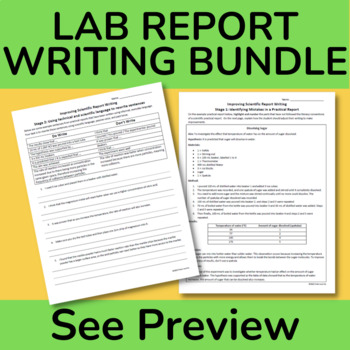 Preview of Improving Scientific Practical Lab Report Writing Bundle for Senior Chemistry