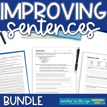 Preview of Improving Sentences Bundle: Combining, Parallel Structure, Empty, Padded, Wordy