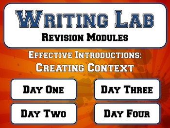 Preview of Effective Introductions: Creating Context - Writing Lab Revision Module