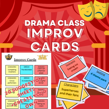 Preview of Improvisation Cards - 20 Pages of Suggestions for Improv Games and Scenes
