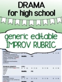 Improvisation RUBRIC - editable and generic