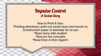 Preview of Impulse Control: A Social Story