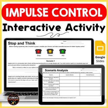 Preview of Impulse Control Interactive Digital Activities on Google Slides