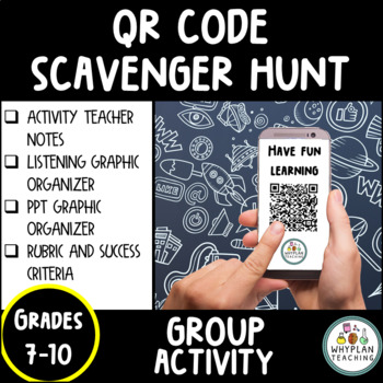 Preview of In-Class QR Code Scavenger Hunt Activity With Rubric