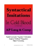 In Cold Blood: Syntactical Imitations AP Lang | PDF & Digital