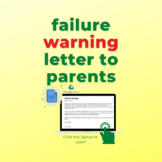 In Danger of Failing Warning Email to Parents (Google Docs