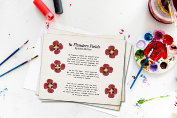 In Flanders Field” Poem with Poppy Photograph Printable - Printable Craft  Patterns