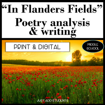 Preview of In Flanders Fields Poetry Activities Remembrance Day 