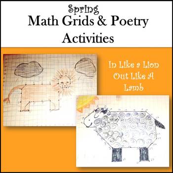 Preview of Spring Activities: Math Grid Art and Poetry