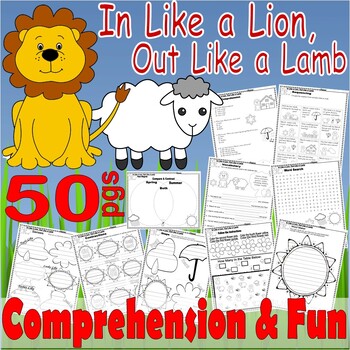 Preview of In Like a Lion, Out Like a Lamb Spring Read Aloud Book Companion Comprehension