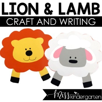 Preview of March Comes In like a Lion Out like a Lamb Kindergarten Craft Writing Craftivity