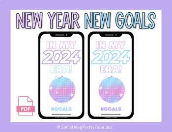 Preview of In My 2024 Era | New Years 2024 Cell Phone Goal Setting & Resolutions