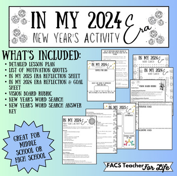 Preview of In My 2024 Era: New Years Activity-Middle School, High School, FACS, FCS