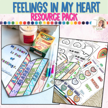 Preview of In My Heart | Identifying Feelings | Preschool Feelings Craft | SEL Preschool