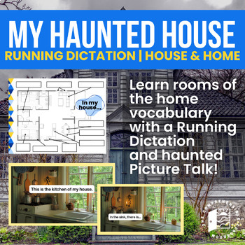 Preview of In My House | House and home vocabulary Running Dictation in English