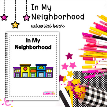 Preview of Community Buildings Adapted Book Special Education Neighborhood Adaptive Book