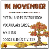 In November | Book with Vocabulary Cards | Print and Digit