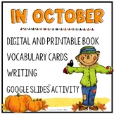 In October | Book with Vocabulary Cards | Print and Digita