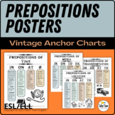 In, On, At, To Prepositions Anchor Charts, Posters or Hand