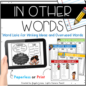 Preview of Distance Learning Word Lists for Writing & Overused Words {PAPERLESS}