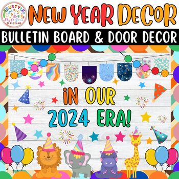 Preview of In Our 2024 Era!: January & New Years Bulletin Boards And Door Decor Kits