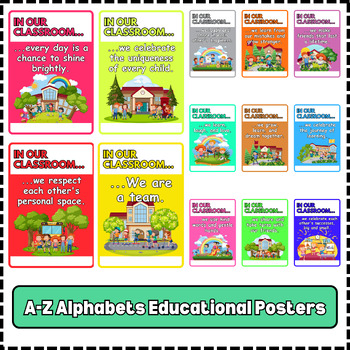 Preview of In Our Classroom Rules Posters Educational Classroom Poster Printable Montessori