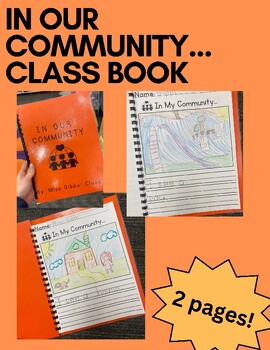 Preview of In Our Community Class Book- Writing Activity and Community Building