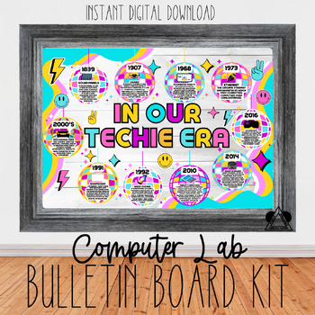 Preview of In Our Techie Era Computer Lab Bulletin Board Kit | Technology Decor |