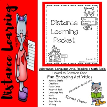 Preview of In-Person or Distance Learning Packet  Level 2 Special Education