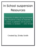 In-School Suspension Resource Book & Materials (Restorativ