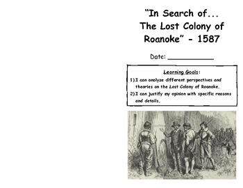 Preview of "In Search of...The Lost Colony of Roanoke" -1587
