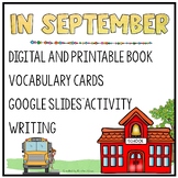 In September | Book with Vocabulary Cards | Print and Digi