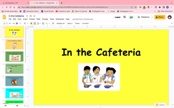 Preview of In The Cafeteria: A Social Story 