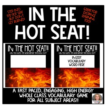 Preview of In The Hot Seat Editable Vocabulary Review Game/Activity/Distance Learning