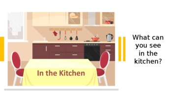 Preview of In The Kitchen ( Learning Vocabulary, Syllable Vowels, Sentences And Verbs.)