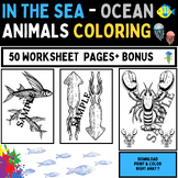 In The Sea Ocean Animals - 50 Pages Challenge + BONUS [300